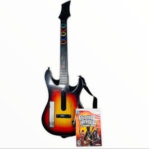 Nintendo Wii Red Octane Sunburst Guitar Hero Controller With Legends of Rock